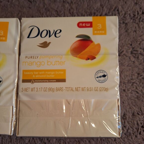 2 PK Dove Glowing‎ Gentle 6 Bars Soap Mango/Almond Butter ~ 3.17 oz each - Picture 4 of 8